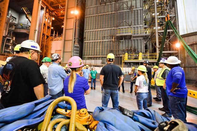 NASA image: Engine Section for NASA’s SLS Rocket Prepared for Joining to Rest of Stage